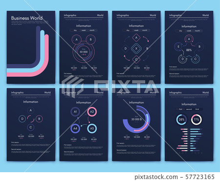 Modern infographic vector concept. Business graphics brochures. 57723165