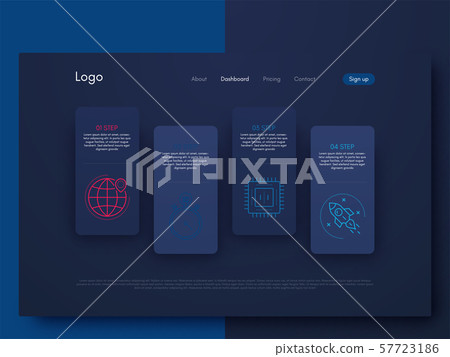 Vector Infographic design template with four option 57723186