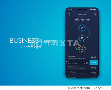 Mobile application interface. Ui design, stock vector 57723198