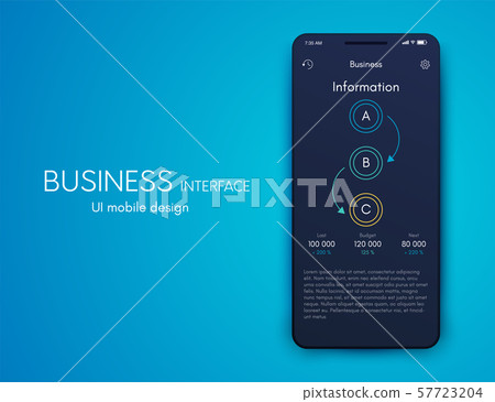 Mobile application interface. Ui design, stock vector 57723204