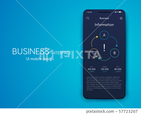 Mobile application interface. Ui design, stock vector 57723207