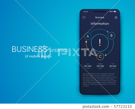 Mobile application interface. Ui design, stock vector 57723210