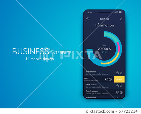 Mobile application interface. Ui design, stock vector 57723214