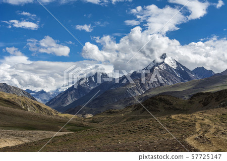 Snow capped mountains, Spiti, Himachal Pradesh, India 57725147