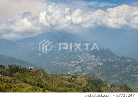 White clouds over Gangtok city, Sikkim, India 57725247