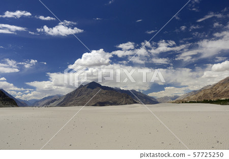 Nubra a tri-armed valley located to the north east of Ladakh valley, Ladakh, India 57725250