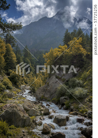 Baspa river, Chitkul, Himachal Pradesh, India 57725256
