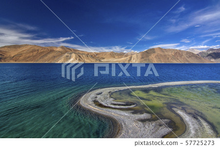 Pangong Tso or Pangong, an endorheic lake, Ladakh, India Pangong Tso or Pangong, an endorheic lake, Ladakh, India 57725273