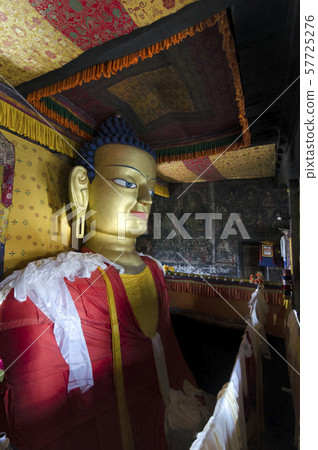 Golden statue of Shakyamuni Buddha at Shey Palace Monastery, Ladakh, India 57725276