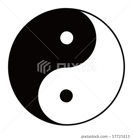 Taijitu Taionjin Taijitu逆時針矢量圖 57725813