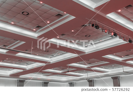Ceiling gypsum in meeting room dark of business 57726292