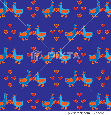 Birds seamless texture vector pattern. 57726400
