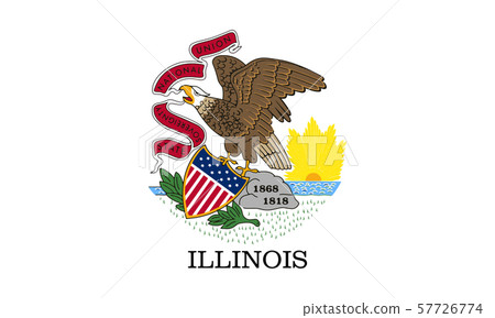 Flag of the USA State of Illinois, vector 57726774