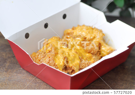 fried chicken, deep fried chicken with cheese 57727020