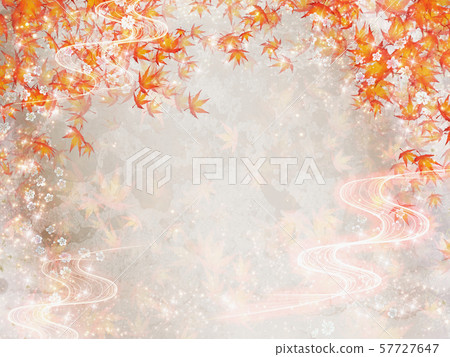 秋葉,水彩樣式,閃爍的日本秋天背景 秋葉,水彩樣式,閃爍的日本秋天背景 57727647