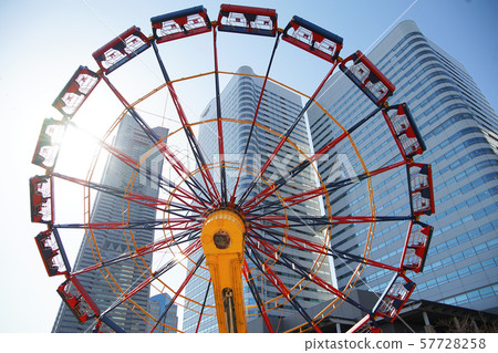 Skyscrapers and amusement park 57728258