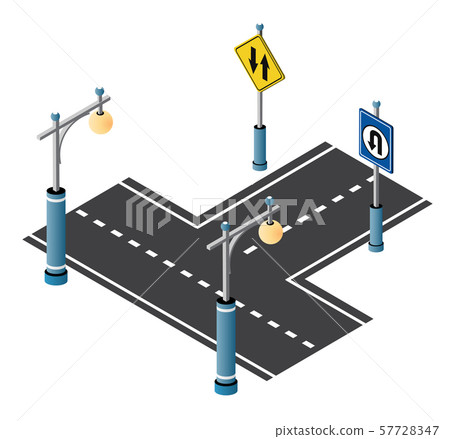 City driveway street with road 57728347