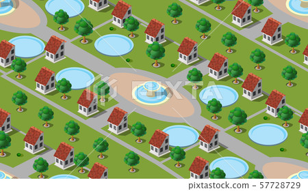 Isometric seamless pattern 57728729