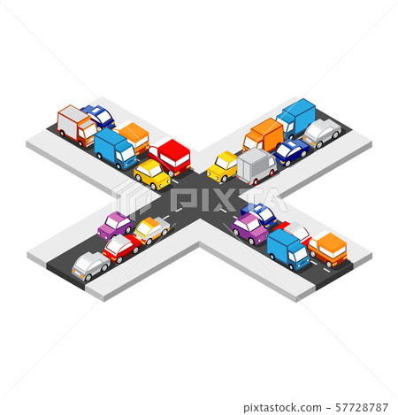 Isometric Crossroads intersection 57728787