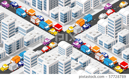 Isometric Crossroads intersection 57728789