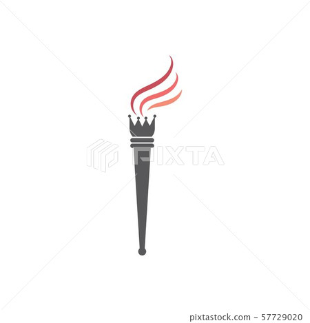 Torch vector icon illustration design 57729020