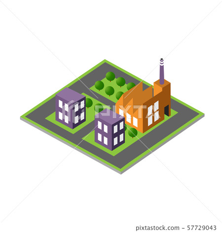 Isometric 3D module block Isometric 3D module block 57729043