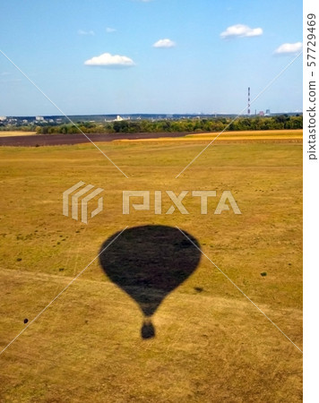 balloon shadow on field. Stock photo balloon shadow on field. Stock photo 57729469