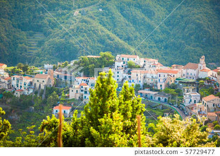 Beautiful cozy bay with boats and clear turquoise water in Italy Beautiful cozy bay with boats and clear turquoise water in Italy 57729477