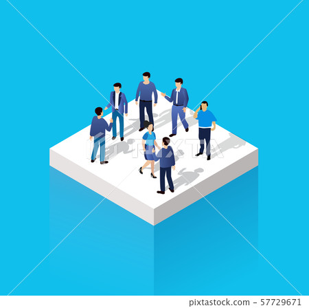 Isometric people urban Isometric people urban 57729671
