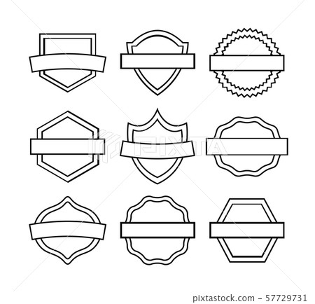 Heraldry shield banner set 57729731