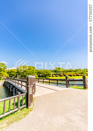在北海道的夏天函館特別歷史遺址五棱郭仍然是Ninobashi 57730207