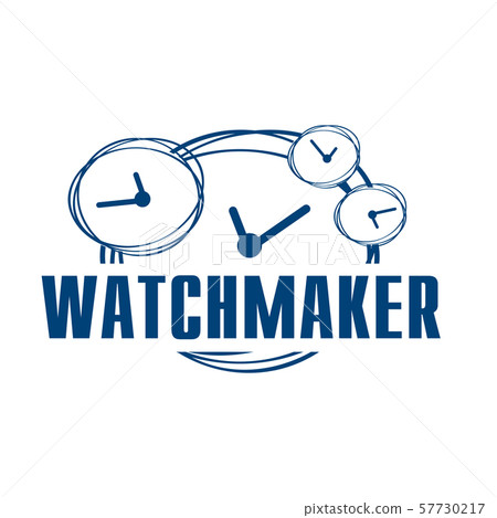 Vector logo for watchmaker and watch repair 57730217
