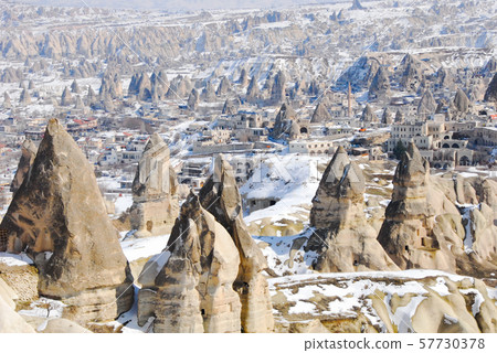 Cappadocia rock formation panorama 57730378