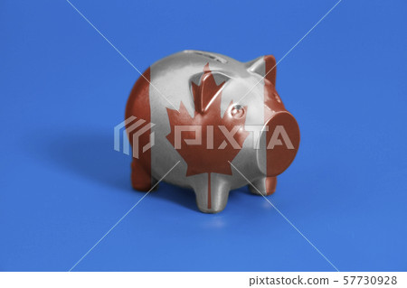 Piggy bank with Canada flag Piggy bank with Canada flag 57730928