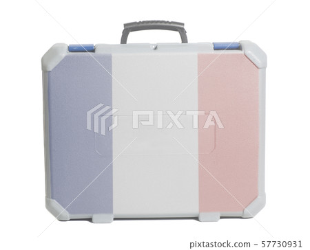 Business travel suitcase with France flag Business travel suitcase with France flag 57730931