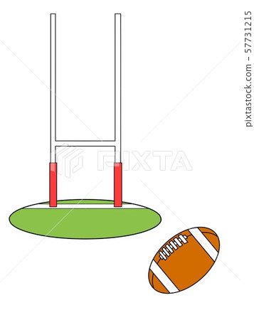 Rugby goal and ball - Stock Illustration [57731215] - PIXTA