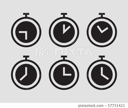 Timer vector. Stopwatch icons set. Clock - Stock Illustration [57731421 ...