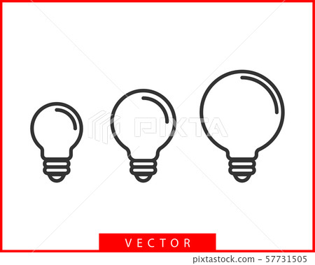 Light bulb icon vector. Llightbulb idea logo 57731505
