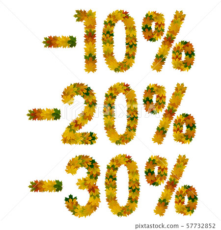 Discount ten, twenty, thirty percent. Text from 57732852
