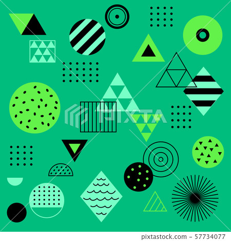 Green shapes pattern Green shapes pattern 57734077