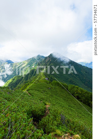 Views of Mt. Shinkoshi from Mt. Shinkoshi, Mt. Narusawa and Mt. Akazawa 57734671