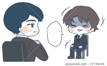 Office worker during vector / interview Office worker during vector / interview 57736456