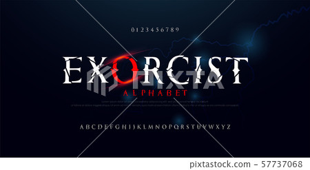 Horror scary movie alphabet font. Typography 57737068
