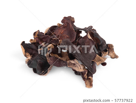 dried ear mushroom isolated on white background 57737922