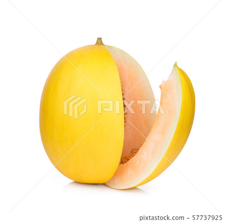 yellow cantaloupe melon isolated on white 57737925