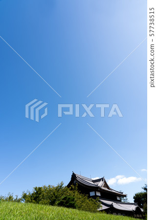 京都神社圖像和藍天副本空間 京都神社圖像和藍天副本空間 57738515