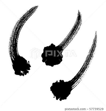 Black ink splashes on white background 57739529