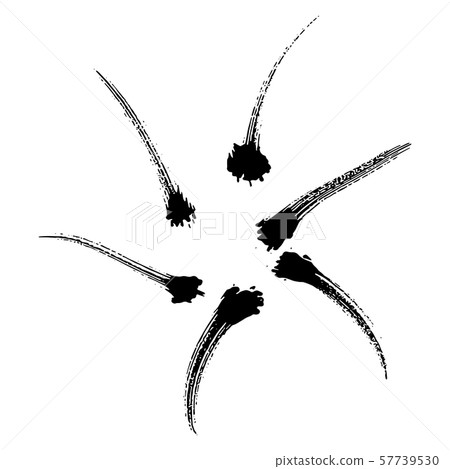 Black ink splashes on white background 57739530