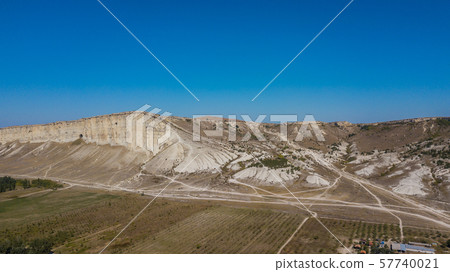 White Rock is a Cliff in Crimea, Russia. Aerial view. White Rock is a Cliff in Crimea, Russia. Aerial view. 57740021