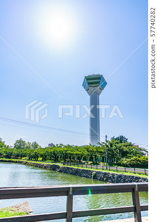 從函館五棱郭看到的北海道五棱郭塔 57740282